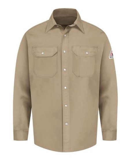 Bulwark SES2T Men's Tall FR Snap-Front Uniform Shirt – EXCEL FR 7 oz. 100% Cotton | ATPV 7.7 CAT 1 Tall