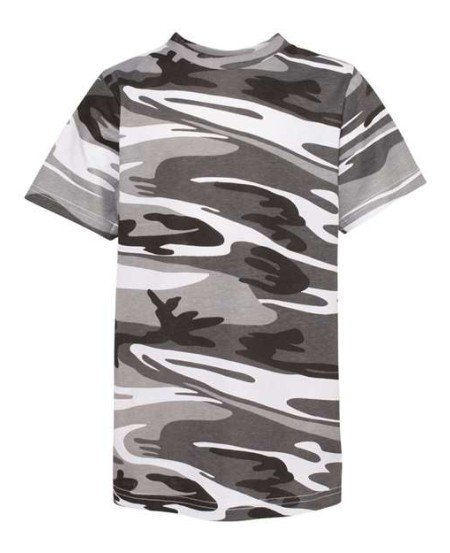 Code Five 2207 Youth Camouflage T-Shirt - 4.5 oz. 100% Combed Ring-Spun Cotton Printed Camo Jersey Youth Tee | XS-XL