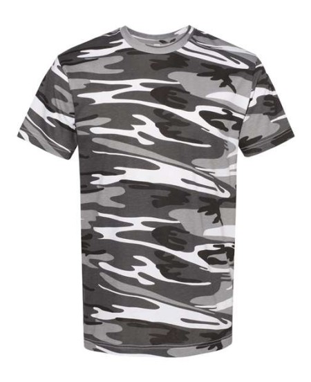 Code Five 3907 Men's Camo Tee - 4.5 oz. 100% Combed Ring-Spun Cotton Printed Camo Jersey Adult T-Shirt | S-4XL