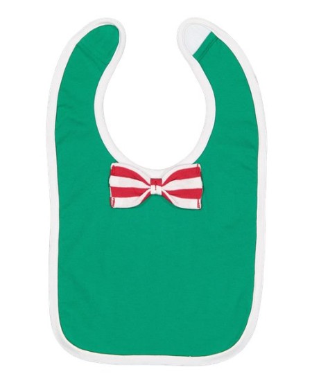 Rabbit Skins 1002 Infant Baby Rib Bow Tie Bib – 5.5 oz. CRSC Premium Jersey with Attached Bow Tie | One Size