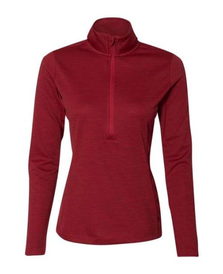 Russell Athletic QZ7EAX Women's Striated Quarter-Zip Pullover - 5.4 oz. 100% Polyester Two-Tone Interlock | Women's S-XL