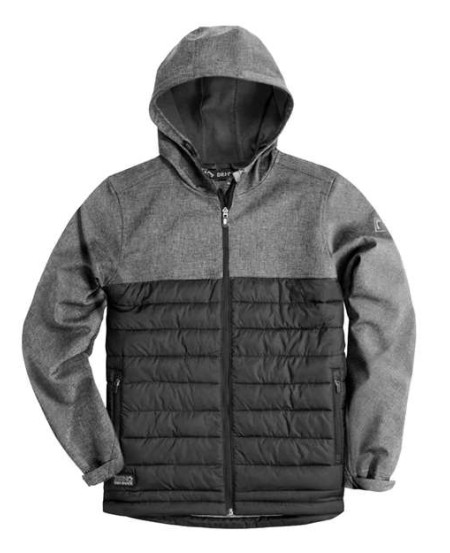 DRI DUCK 9415 Women’s Vista Soft Shell Puffer Jacket – 90/10 Polyester/Spandex Bonded Softshell | 3 oz. Channel-Quilted Polyfill | Three-Piece Scuba Hood