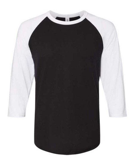 JERZEES 560RR Premium Blend Ringspun Three-Quarter Sleeve Raglan Baseball T-Shirt – 5.2 oz. Unisex 3/4 sleeve raglan baseball T-shirt | S–3XL