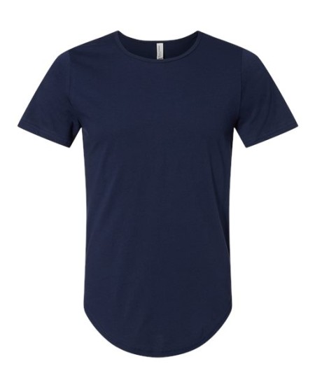 BELLA + CANVAS 3003 Men's Jersey Curved Hem Tee – 4.2 oz. Airlume Cotton Retail-Fit Short-Sleeve Tee with Curved Bottom Hem