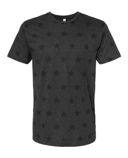 Code Five 3929 Men's Star Print Tee - 4.5 oz. 60/40 Combed Ring-Spun Cotton/Polyester Vintage Fine Jersey Adult Star Print Tee | S-3XL