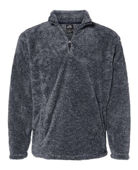 J. America 8464 Unisex Boundary Shag Frosty Sherpa Quarter-Zip Pullover – 7.5 oz. Unisex Quarter-zip pullover | S–3XL