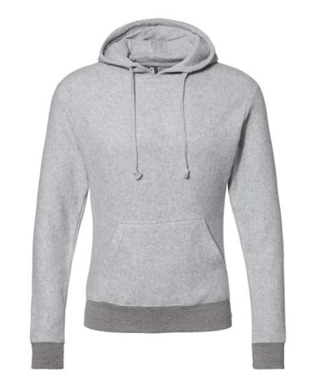 J. America 8709 Men's Flip Side Fleece Hooded Sweatshirt – 7 oz. Men's Pullover hoodie | XS–3XL
