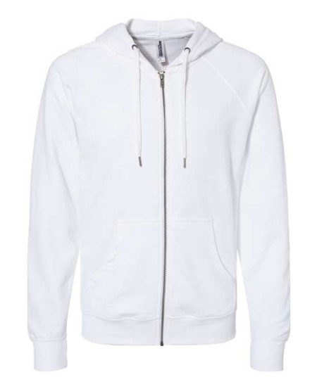 Independent Trading Co. SS1000Z Unisex Icon Lightweight Loopback Terry Full-Zip Hooded Sweatshirt – 12.5 oz. Unisex Full-zip hoodie | XS–3XL