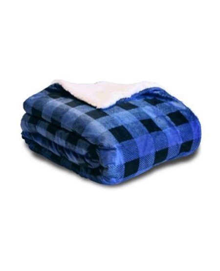 Alpine Fleece 8712 Micro Mink Sherpa Blanket – 100% Polyester Reversible Throw with 15
