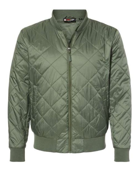 Weatherproof 21752 Men's HeatLast Quilted Packable Bomber Jacket – Men's 380T Coated Nylon Diamond Quilted Bomber with Ribbed-Knit Trim | S–3XL