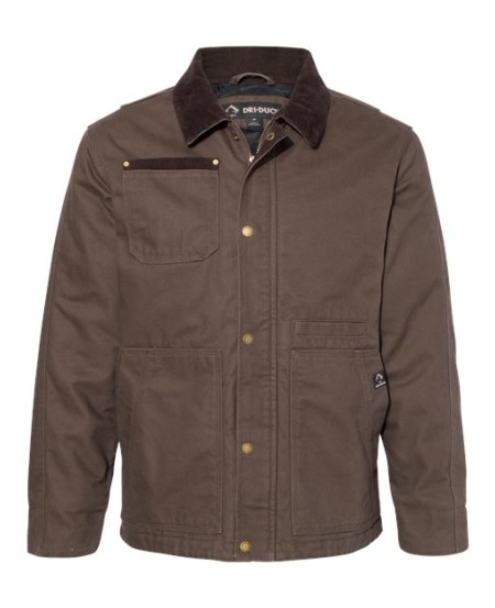 DRI DUCK 5091T Men’s Tall Rambler Boulder Cloth™ Canvas Jacket – 12 oz. Cotton Canvas | Corduroy Collar | Ribbed Gator Cuffs | Tall
