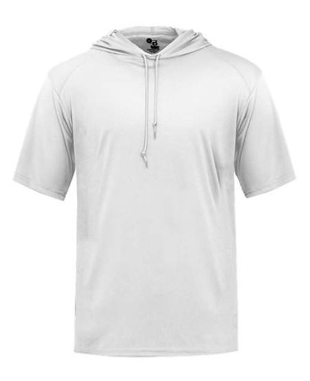 Badger 4123 Men's B-Core Hooded T-Shirt – 3.5 oz. 100% Polyester Hooded Short-Sleeve Tee | XS–4XL