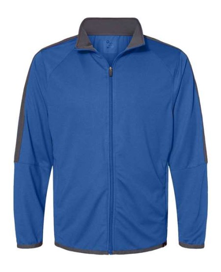 Badger 7721 Men's Blitz Outer-Core Jacket – 100% Polyester Full-Zip Warm-Up Jacket with Contrast Inserts | XS–4XL