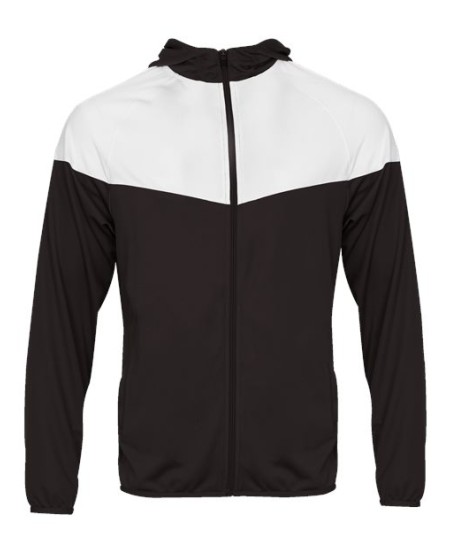 Badger 2722 Youth Sprint Outer-Core Jacket – 100% Polyester Hooded Full-Zip Athletic Jacket | XS–XL