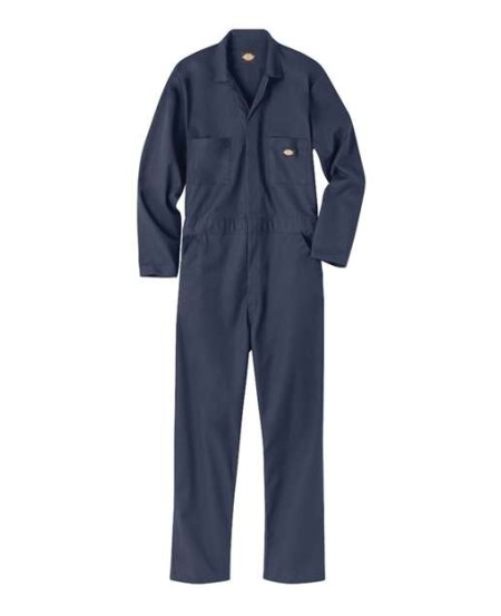 Dickies 4861 Men’s Basic Blended Long Sleeve Coverall – 7.75 oz. 65/35 Polyester/Cotton Twill Industrial Coverall