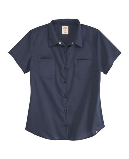 Dickies 5350 Women’s Industrial Short Sleeve Work Shirt – 4.25 oz. 65/35 Polyester/Cotton Permanent Press Poplin