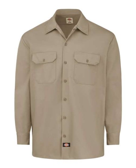 Dickies 5549 Men’s Heavyweight Cotton Long Sleeve Shirt – 8.5 oz. 100% Cotton Twill Work Shirt