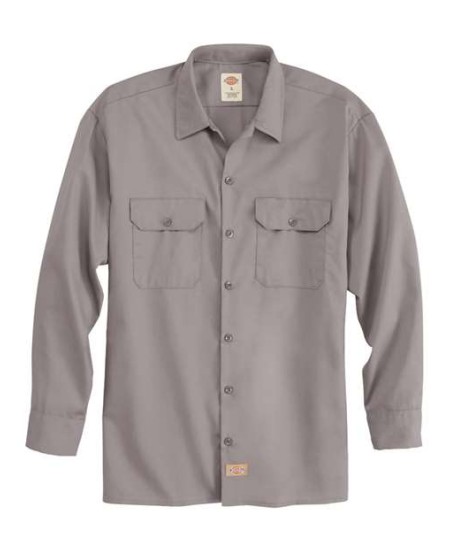 Dickies 5574T Men’s Tall Long Sleeve Work Shirt – 5.25 oz. 65/35 Polyester/Cotton Twill Work Shirt | Tall Sizing