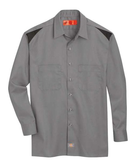 Dickies 6605 Men’s Long Sleeve Performance Team Shirt – 4.6 oz. 65/35 FLEX Polyester/Cotton Mechanical Stretch Twill