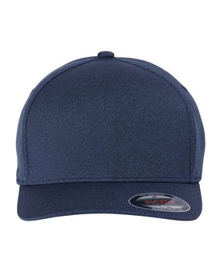 Flexfit 5577UP Unipanel™ Melange Cap – 95/5 Polyester/PU Spandex | Original Flexfit® | Structured Five-Panel Seamless Unipanel Front | Permacurv® Visor Black Undervisor | 8-Row Stitching | OEKO-TEX