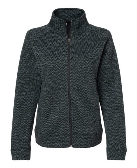 J. America 8716 Women's Traverse Full-Zip Sweater – 9.75 oz. Women's Full-zip sweater | S–S (limited)