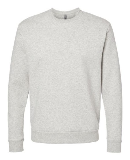 Next Level 9002 Unisex Malibu Crewneck Sweatshirt – 7.4 oz. 60/40 Cotton/Poly Fleece Heather Crew | XS–3XL