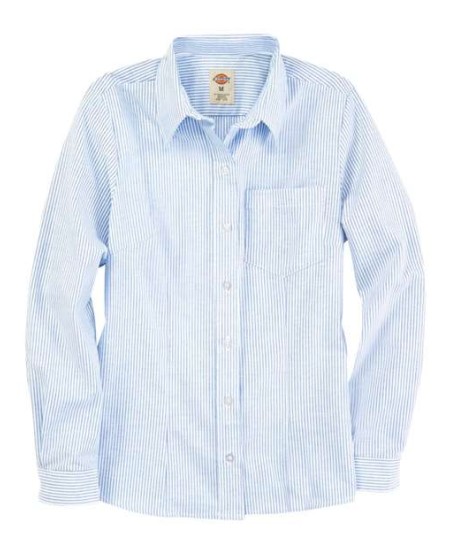 Dickies L254 Women’s Oxford Long Sleeve Shirt – 5 oz. 60/40 Cotton/Polyester FLEX Oxford | Tailored Fit Moisture-Wicking