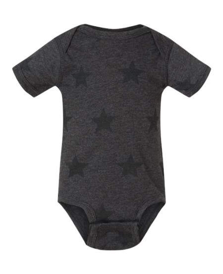 Code Five 4329 Infant Star Print Bodysuit - 4.5 oz. 60/40 Combed Ring-Spun Cotton/Polyester Vintage Fine Jersey Star Print Infant Bodysuit | NB-24M
