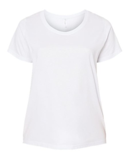 LAT 3816 Women's Curvy Collection Fine Jersey Tee – Women's (Curvy) 4.5 oz./yd² Short-Sleeve T-Shirt | 1 (14/16) – 4 (26/28)