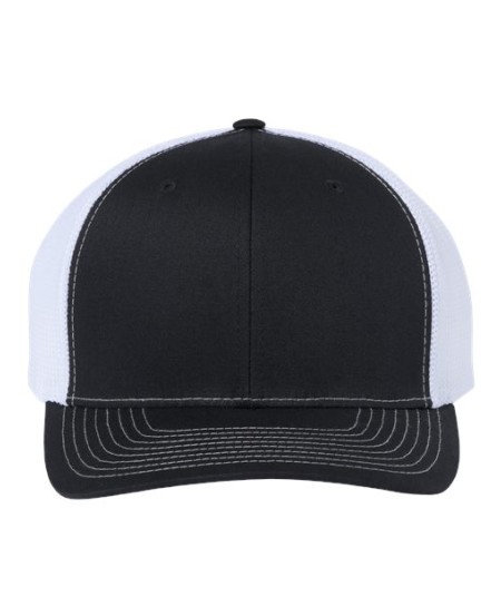 Richardson 112PL 112+ R-Flex Adjustable Trucker Cap - 60/40 Cotton/Polyester, Elastic Sweatband + Stretch Mesh | OSFM