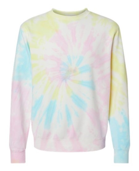 Independent Trading Co. PRM3500TD Unisex Midweight Tie-Dyed Crewneck Sweatshirt – 9 oz. Unisex Crewneck sweatshirt | XS–3XL