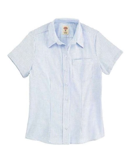 Dickies S254 Women’s Short Sleeve Stretch Oxford Shirt – 5 oz. 60/40 Cotton/Polyester FLEX Oxford | Tailored Fit | Moisture-Wicking