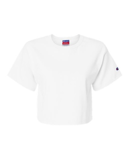 Champion T453W Women's Heritage Jersey Crop T-Shirt - 7 oz. 100% Cotton Double-Needle Cropped Tee | XS-2XL