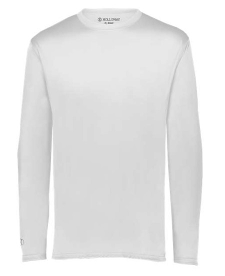 Holloway 222823 Youth Momentum Long Sleeve T-Shirt – 4.1 oz. 100% Polyester Dry-Excel UPF 45+ Youth Long Sleeve Tee | S–XL