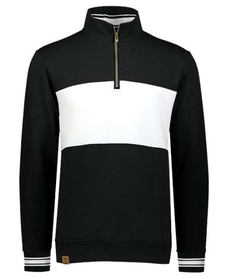 Holloway 229565 Men's All-American Fleece Colorblocked Quarter-Zip Sweatshirt – 7.6 oz. 55/41/4 Poly/Cotton/Rayon Super Soft Fleece Quarter-Zip | XS–3XL