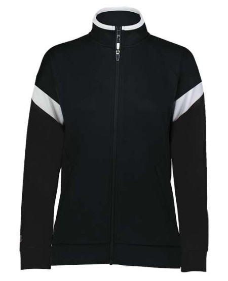 Holloway 229779 Women's Limitless Full-Zip Jacket – 7.4 oz. 100% Polyester Wicking Double Knit Dry Excel™ Ladies' Warm-Up Jacket