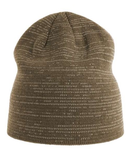 Atlantis Headwear SHINE Sustainable Reflective Beanie – 50/50 Recycled Polyester/Acrylic Reflective Yarn | One Size