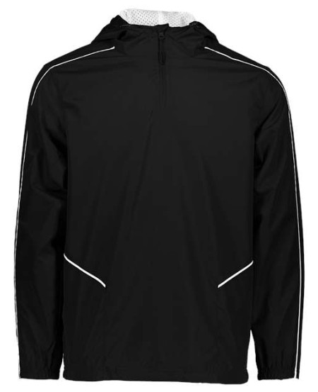 Holloway 229016 Men's Wizard Quarter-Zip Hooded Pullover – Lightweight Micron Polyester Wind/Water-Resistant Hooded Quarter-Zip | S–3XL
