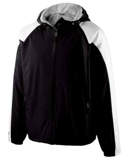 Holloway 229111 Men's Homefield Hooded Jacket – Micro Polyester Shell with Micro-Denier Athletic Fleece Lining Water-Resistant Jacket | S–3XL