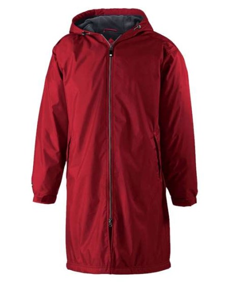 Holloway 229162 Men's Conquest Long Length Hooded Jacket – Duraweav™ Wind/Water-Resistant Knee-Length Hooded Jacket | S–3XL