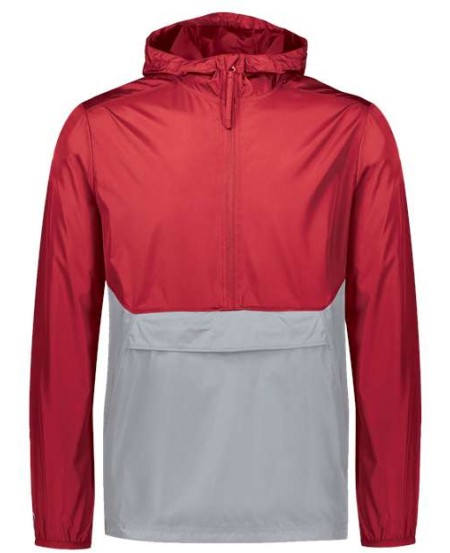 Holloway 229534 Men's Packable Quarter-Zip Jacket – 2.5 oz. 100% Polyester MicroTec PU-Coated Water-Resistant Packable Quarter-Zip | S–4XL