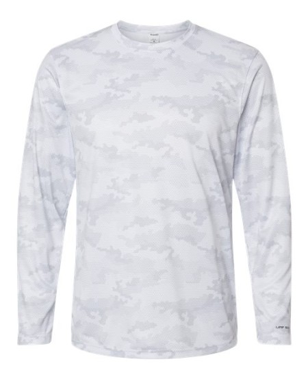 Paragon 217 Pompano Unisex All-Over Hex Camo Long Sleeve T-Shirt – 3.8 oz. Microfiber UPF 50+ Tee | XS–4XL