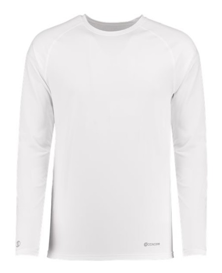 Holloway 222570 Electrify CoolCore Long Sleeve T-Shirt – Men's 4.25 oz. 87/13 Poly/Elastane Heathered Wicking UPF 50+ Long Sleeve