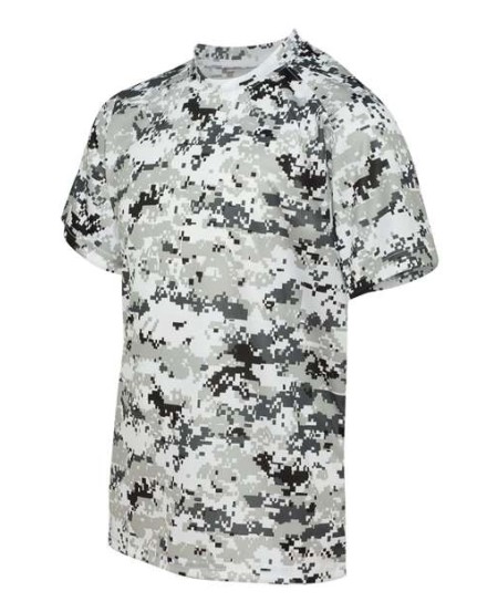 Badger 2180 Youth Digital Camo T-Shirt – 100% Sublimated Polyester Moisture-Management/Antimicrobial Youth Performance Tee with Digital Camo Print | XS–XL