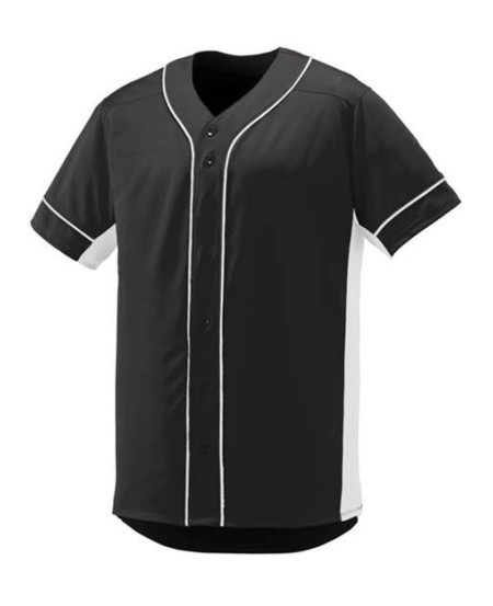 Augusta Sportswear 1661 Youth Slugger Jersey – Propelit Micromesh Full-Button Youth Baseball Jersey with Mesh Inserts