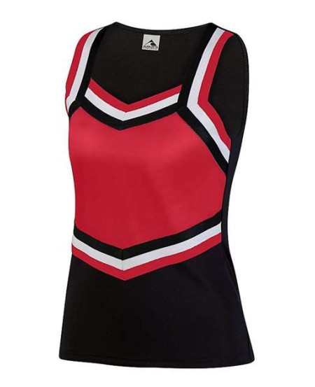 Augusta Sportswear 9140 Women's Pike Cheer Shell Sleeveless – Heavyweight 90/10 Polyester/Spandex with Three-Color Rib Trim