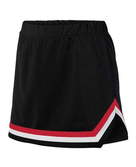Augusta Sportswear 9145 Women's Pike Cheer Skirt – 90/10 Polyester/Spandex 4-Way Stretch with Three-Color Trim
