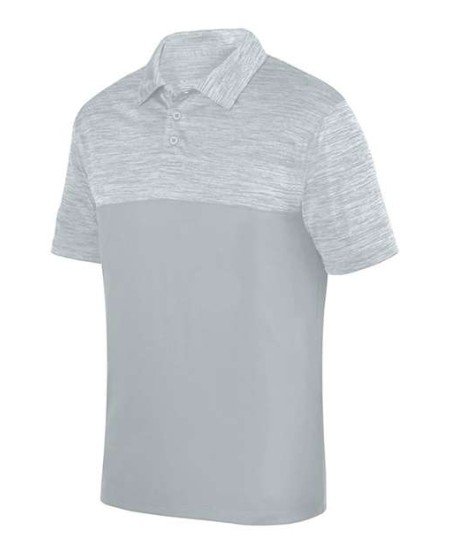 Augusta Sportswear 5412 Unisex Shadow Tonal Heather Polo – 4.3 oz. Heathered/Solid Poly Wicking | S–3XL