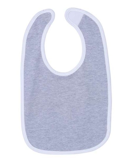 Rabbit Skins 1004 Infant Contrast Trim Premium Jersey Bib – 5.5 oz. CRSC Jersey with Contrast Binding | One Size