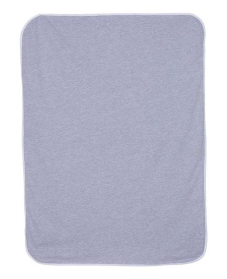 Rabbit Skins 1110 Premium Jersey Infant Blanket – 5.5 oz. CRSC Cotton Jersey with Double-Needle Ribbed Binding | One Size